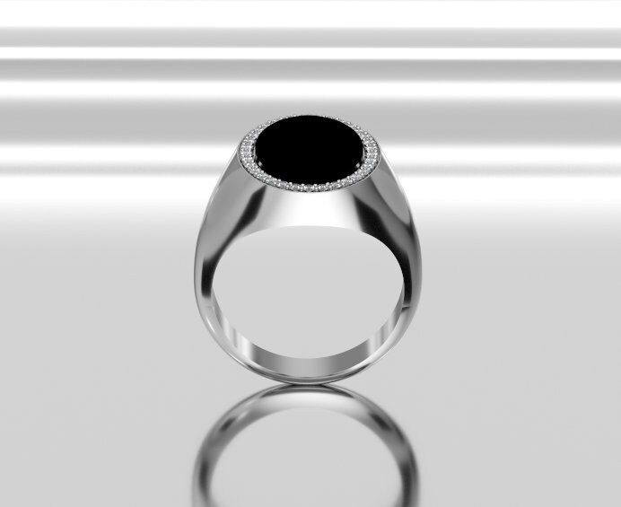 Sterling Silver Classic 16 X12 MM Oval Black Onyx Cabochon