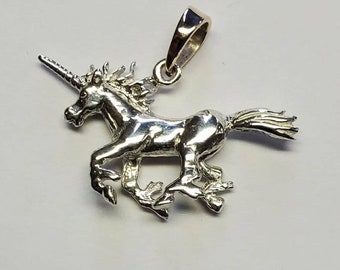 Sterling silver unicorn Pendant