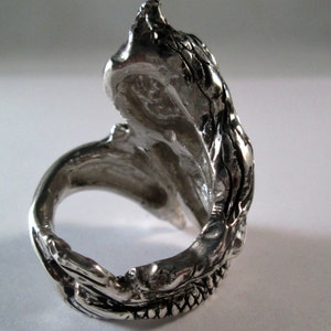 Sterling Silver Mermaid and Dolphin Ring Swimming Together image 5