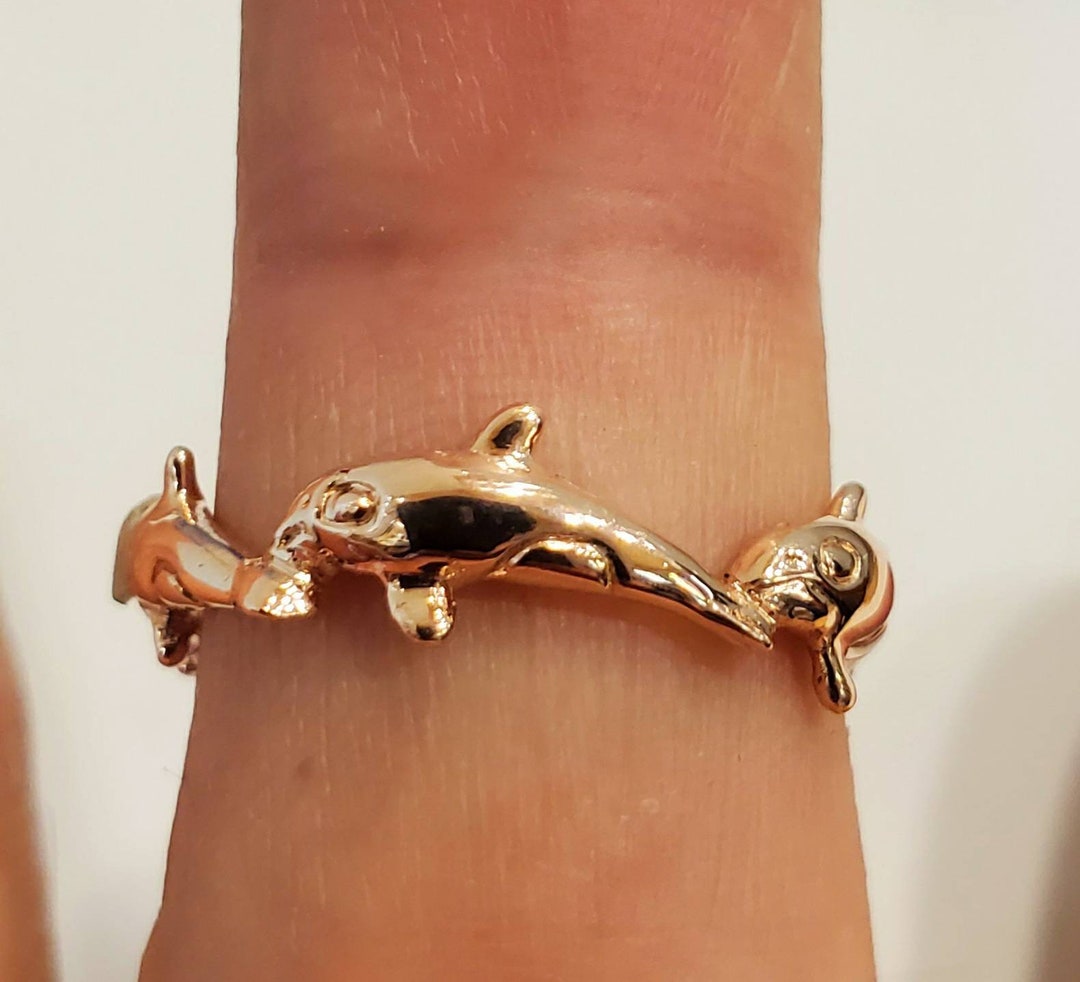 14kt Rose Gold Orca Band - Etsy