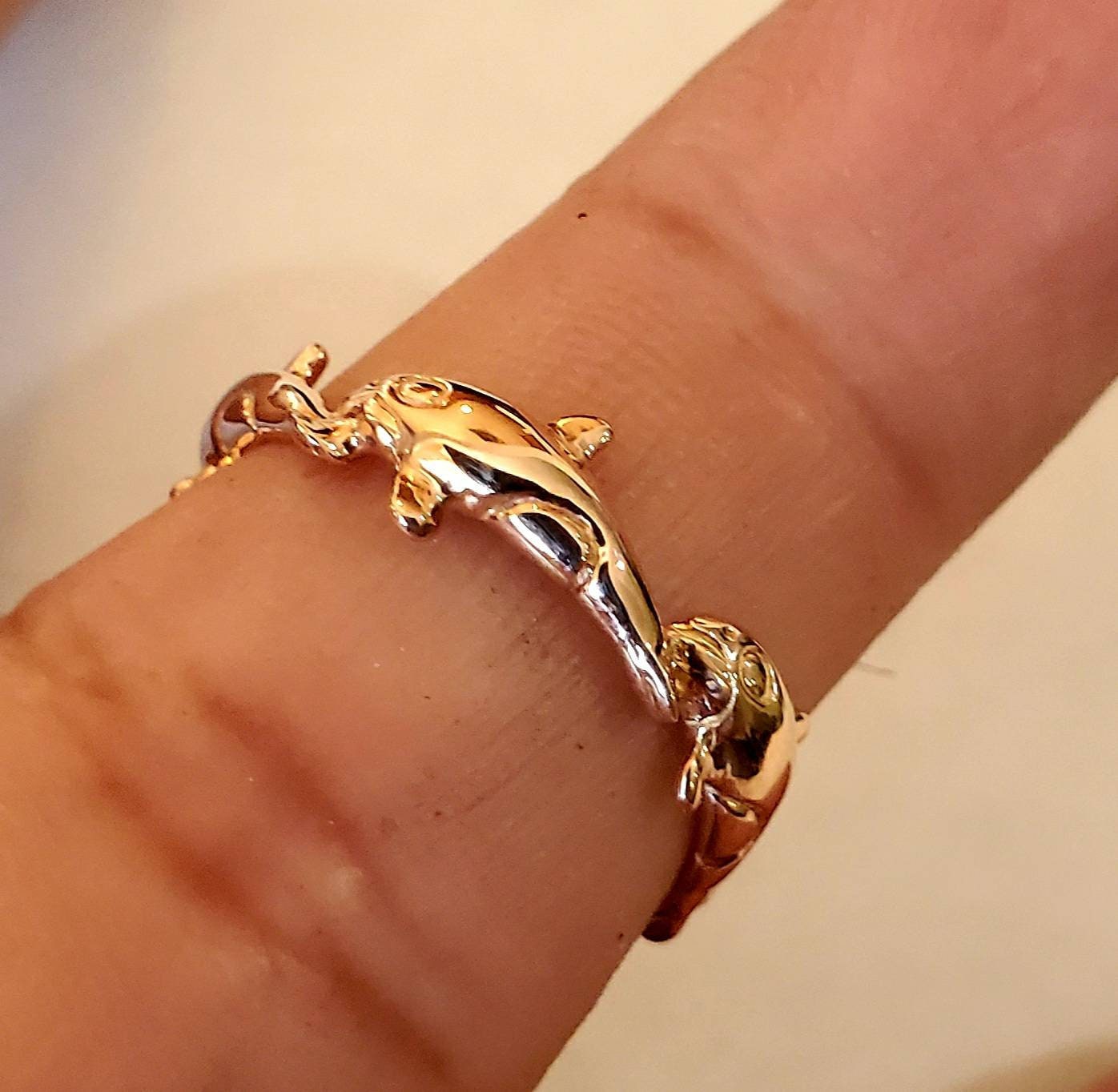 14kt Rose Gold Orca Band - Etsy