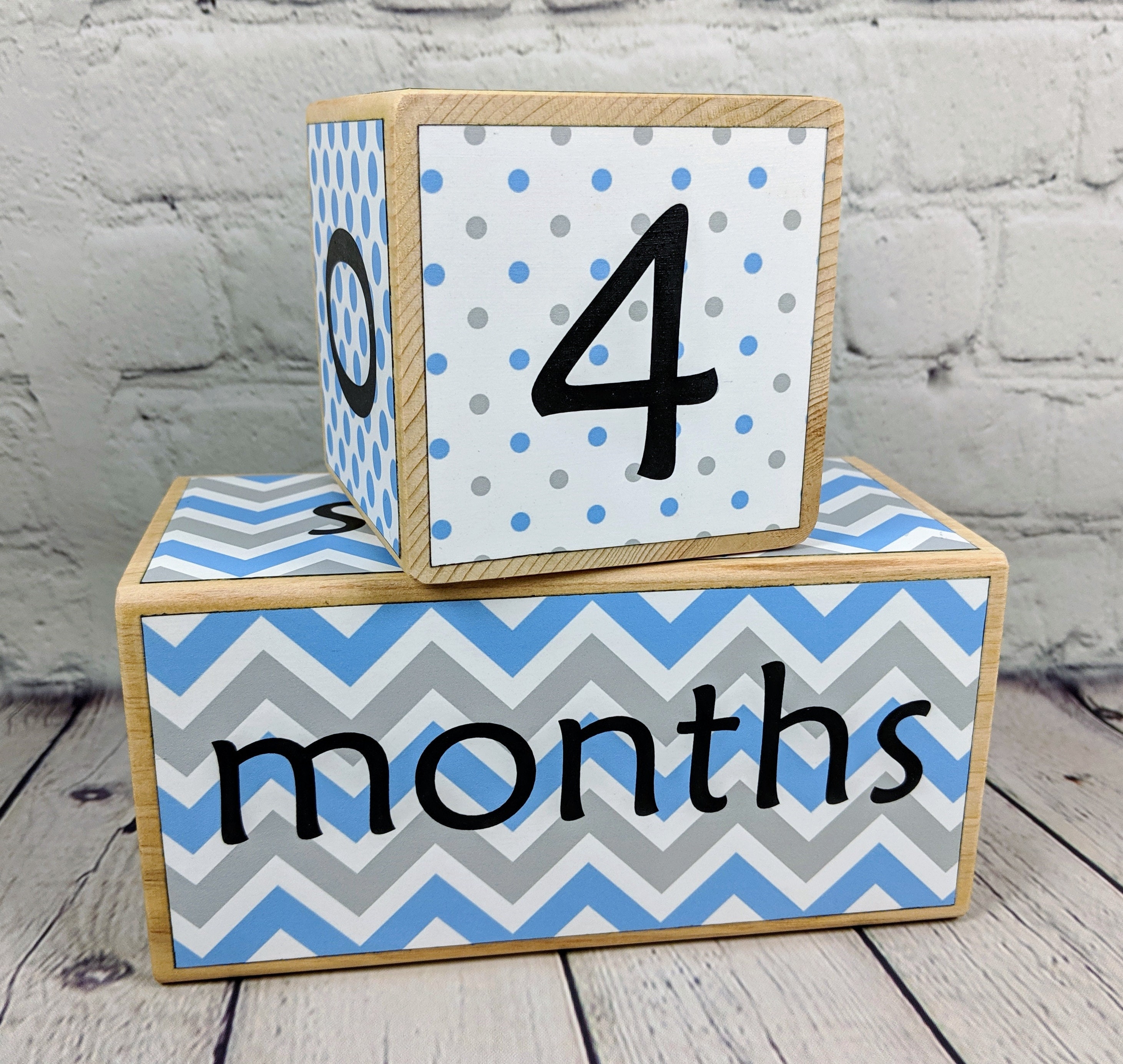Baby age blocks weeks months years grade age blocks baby Etsy