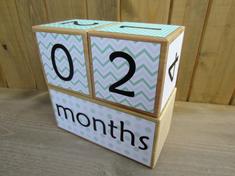Baby age blocks weeks months years grade age blocks baby Etsy