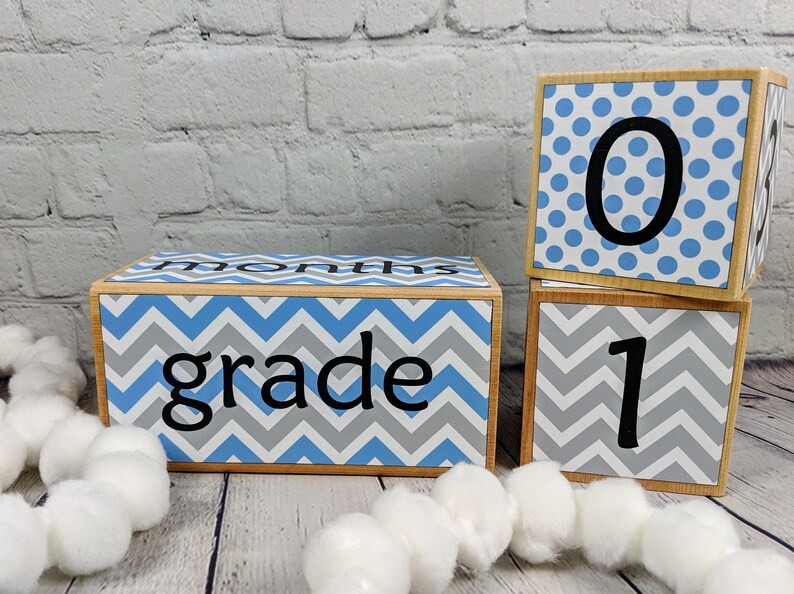 Baby age blocks weeks months years grade age blocks baby Etsy