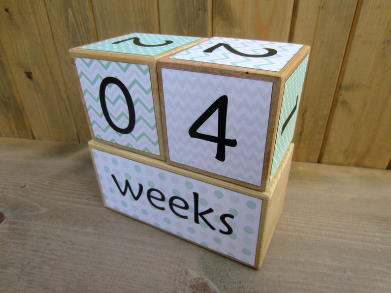 Baby age blocks weeks months years grade age blocks baby Etsy