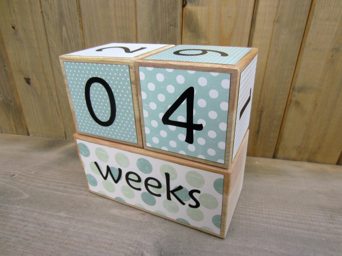 Baby age blocks weeks months years grade age blocks Etsy