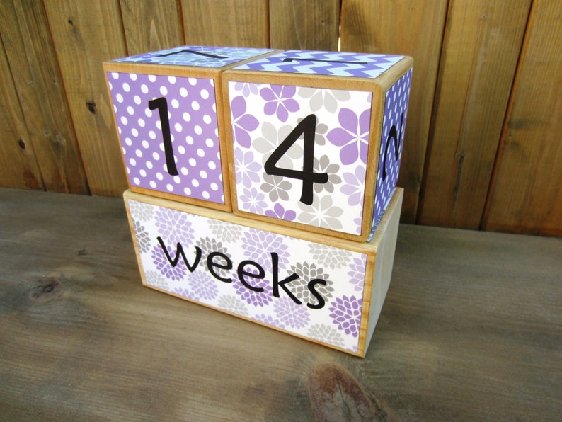 Baby age blocks weeks months years grade age blocks Etsy