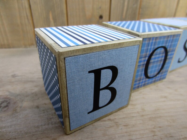 Baby Name Blocks Shower Gift Personalized Image 0