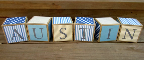 large baby name blocks
