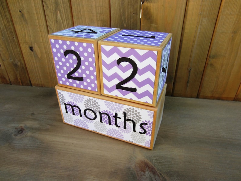 Baby age blocks weeks months years grade age blocks Etsy