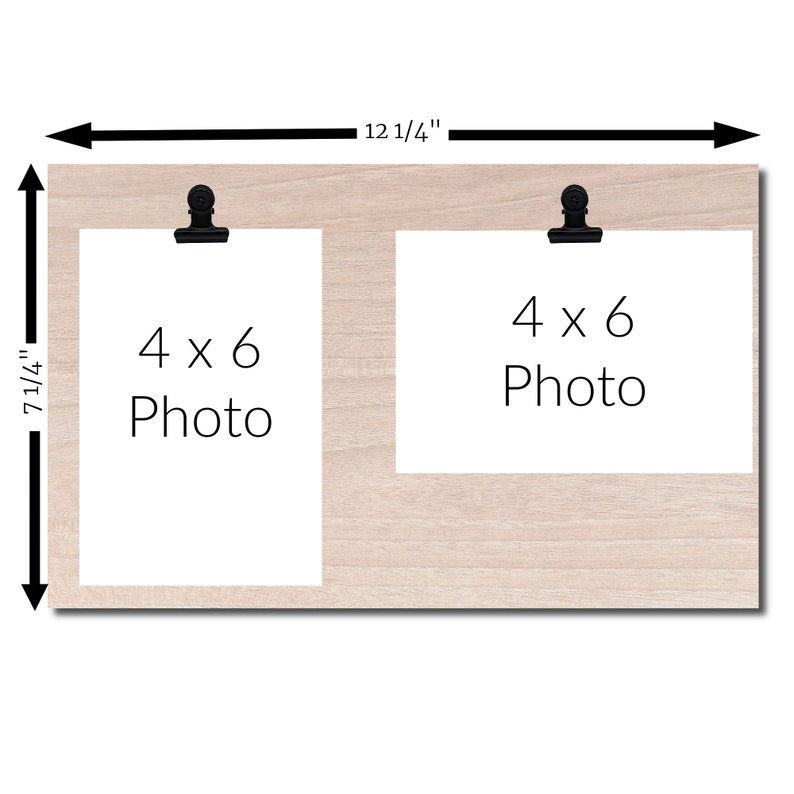 Personalized wood photo frame which holds two photos, Father's Day, graduation, engagement, teacher, grandparents, wedding, friend, aunt image 6