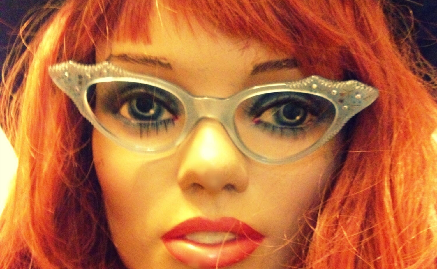 50s Rhinestone Cat Eye Eyeglasses NOS Ice Blue 1950s Cateyes Etsy