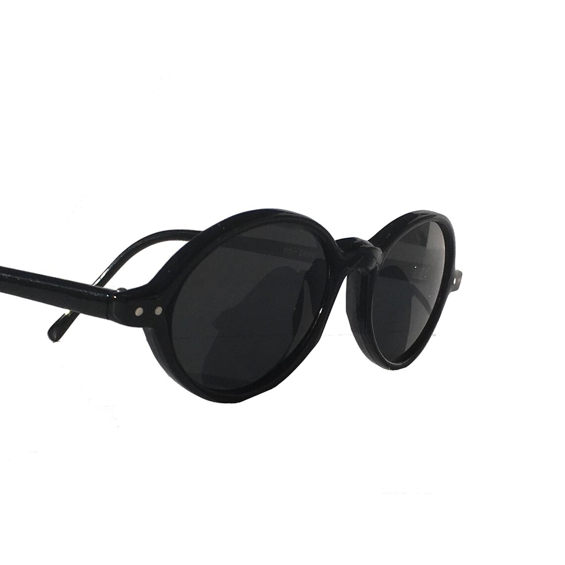 Vintage Oval Grunge Sunglasses Black Small 90s Sunglasses Etsy