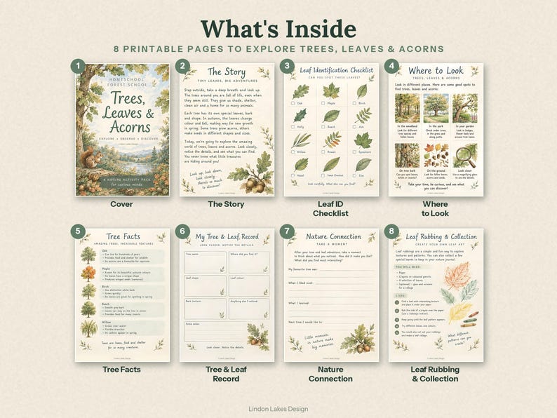 Tree Identification Forest School Activity, Outdoor Learning Nature ...