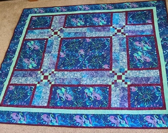 Dragonfly Fantasy quilt throw