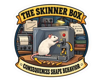 Skinner Box Sticker, Rattenexperiment Sticker, Origineel Labrat Cadeau