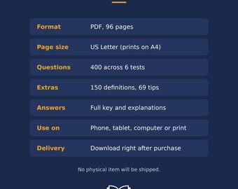 Wonderlic Practice Test PDF, 400 Questions & Answers, Cognitive Ability Prep, Printable Study Guide