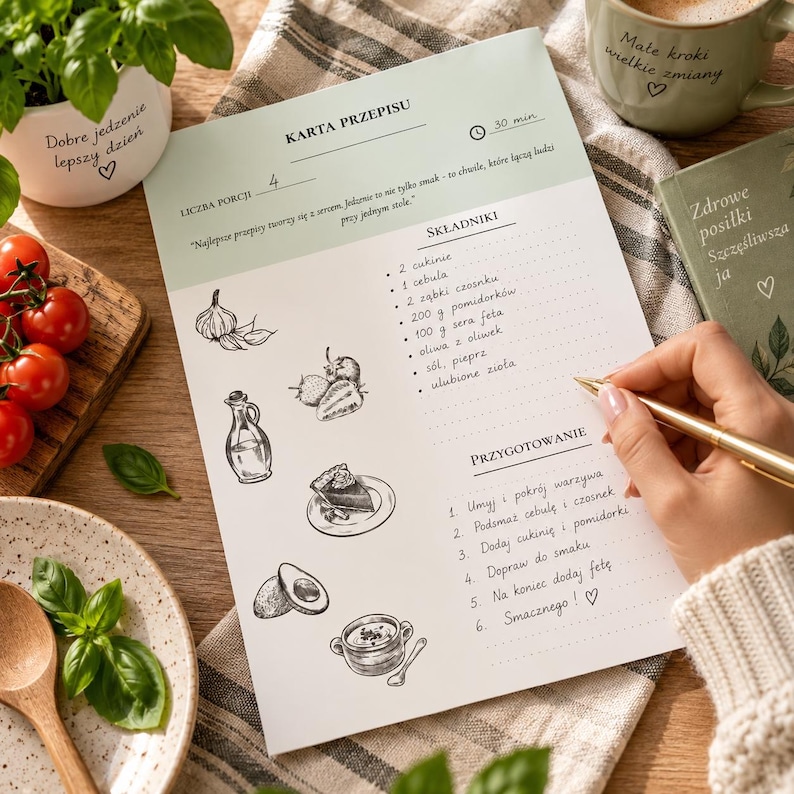 Printable Meal Planner | Weekly Menu, Shopping List, and Recipe Card ...