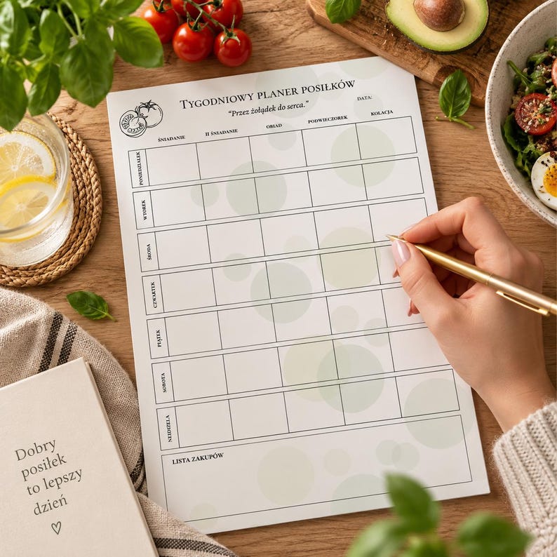 Printable Meal Planner | Weekly Menu, Shopping List, and Recipe Card ...