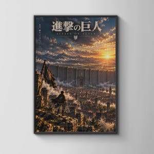 Attack on Titan Scout Regiment Poster, AOT Anime Väggkonst, Survey Corps Tryck
