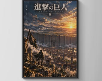 Attack on Titan Scout Regiment Poster, AOT Anime Wall Art, Survey Corps Print