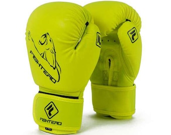 Luvas de boxe personalizadas em couro sintético de alta qualidade.