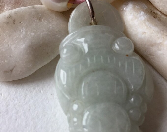 The Three Legged Frog Jade Pendant on Leather Cord Etsy