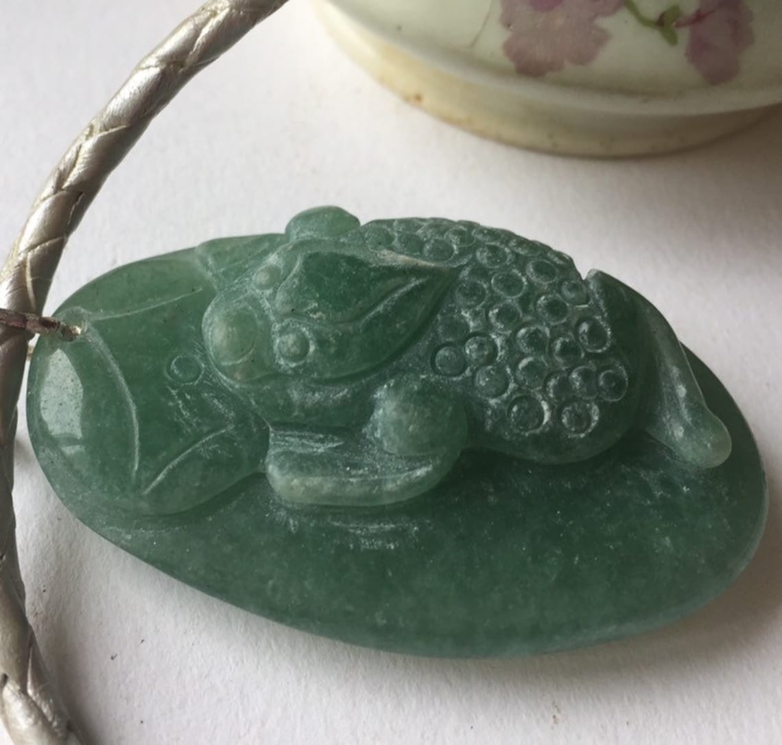 Three Legged Frog Jade Pendant Etsy