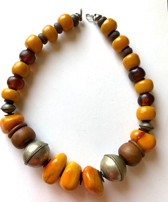 Collier plastron Jaspe Mokaïte - Au Fil de ma Créativité
