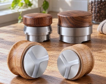 Distributeur de café expresso à manche en bois, outil de nivellement du café, 51 mm ou 58 mm