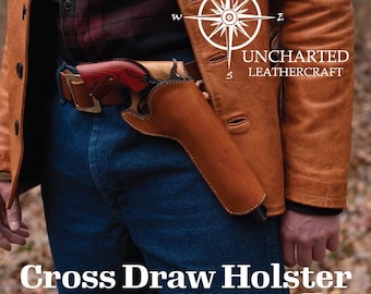 Holsterpatroon met kruistekening – Colt SAA-revolver (5,5" loop) (doe-het-zelflederen pdf)
