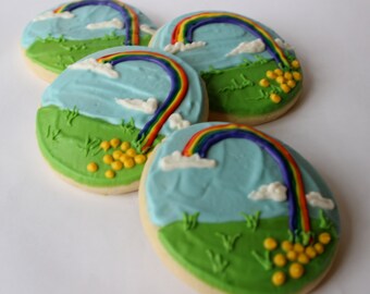 Pots O' Gold, St. Patrick's Day Sugar Cookies with Buttercream Frosting