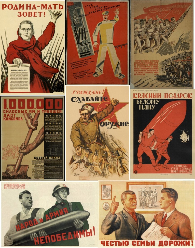 1,000 Rare Vintage Russia/soviet Communist Propaganda Posters hi Resolution, 300dpi .jpg Files