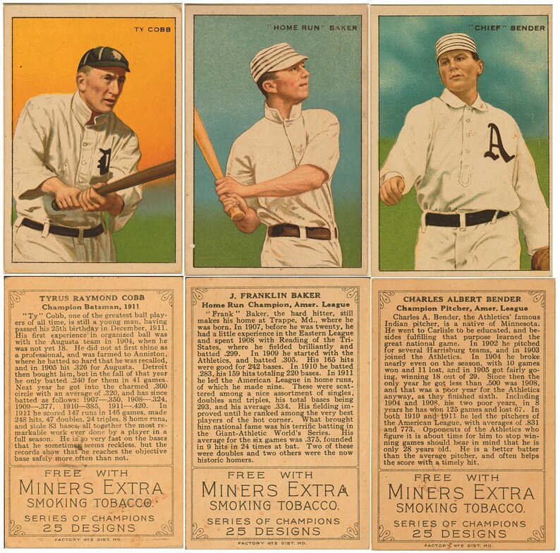 899 RARE Vintage Baseball Trade Card Images 1880s1910s ultra Hi Res