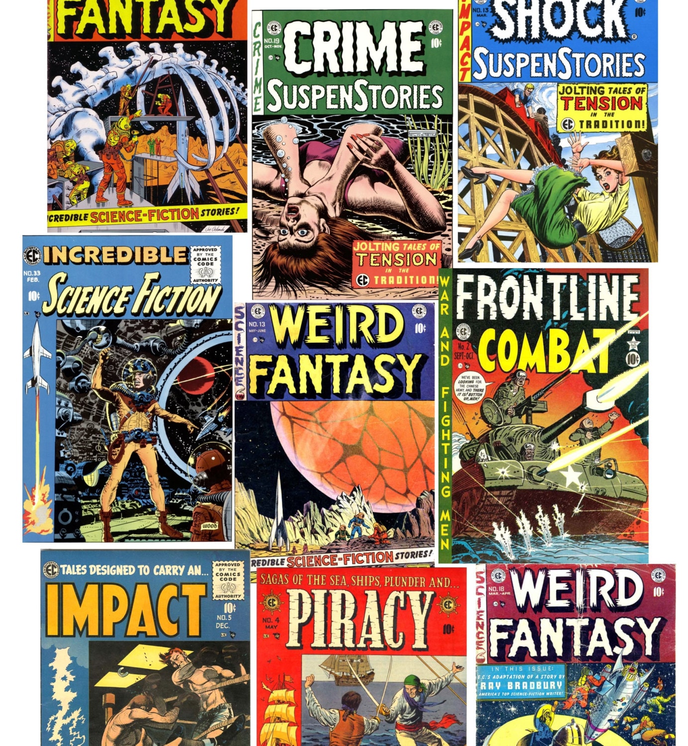 Golden Age EC Comics Weird Fantasy, Crime Suspenstories Complete Run