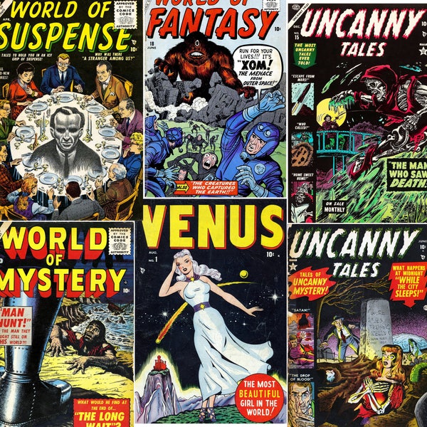 Golden Age ATLAS Comics (6-in-1) Uncanny Tales, Venus, World of Fantasy, Mystery, Suspense  Vol #01 [Digital Download]