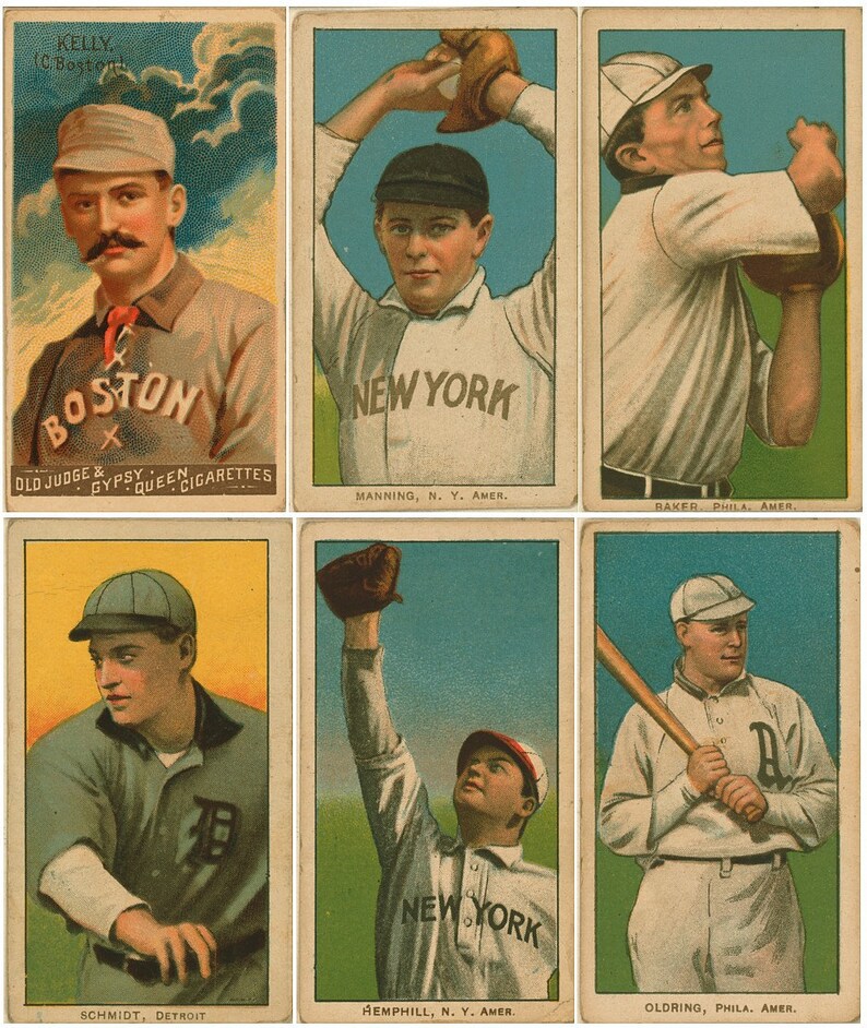 1119 RARE Vintage Baseball Trade Card Images 1880s1910s Etsy