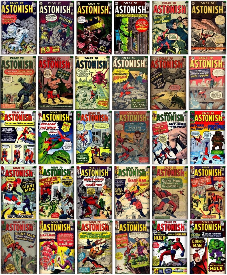 Golden Age Comics 1959 Tales to ASTONISH Complete Run Issue 1101 digital Download Etsy