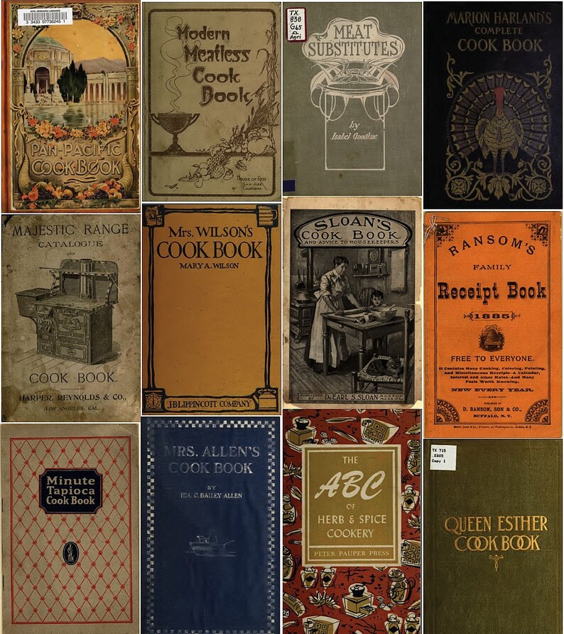 280 RARE Vintage Old Cook Book cookbook Cooking Recipes Etsy