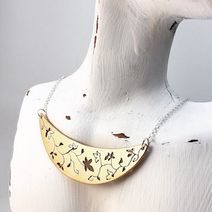 Flower Necklace Gold - Flower Necklace Bib - Bib Necklace Statement