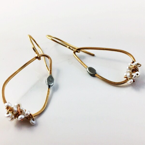 Wabi Collection 14-karat Gold Filled Pearl Handmade Earrings