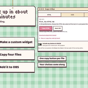 Loaf Jar setup in about five minutes: three steps and the START HERE copy station for the four StreamElements files.