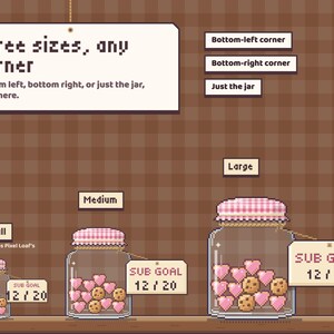 Loaf Jar at Small, Medium and Large size side by side, with the bottom-left, bottom-right and jar-only placements.