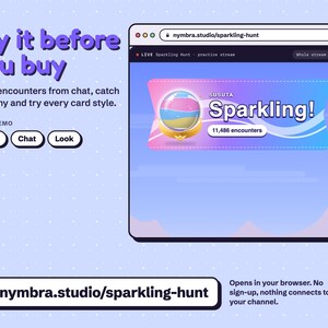 Sparkling Hunt Counter live demo at nymbra.studio/sparkling-hunt, the hunt counter celebrating a catch