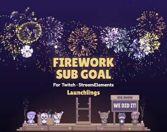 Firework Sub Goal Widget for Twitch & StreamElements | New Year Countdown | Launchlings