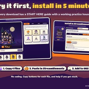 The included START HERE guide with a practice house and three setup steps.