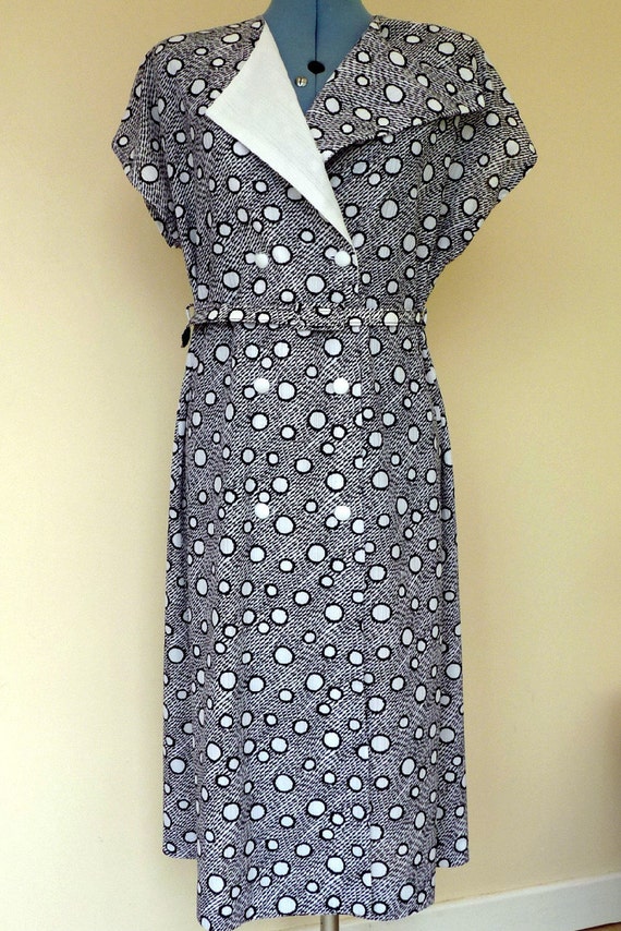 spotty wrap dress