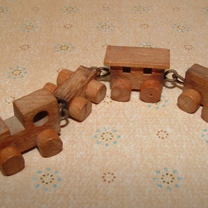 Vintage 1960&#39;s Miniature Wooden Train - Germany
