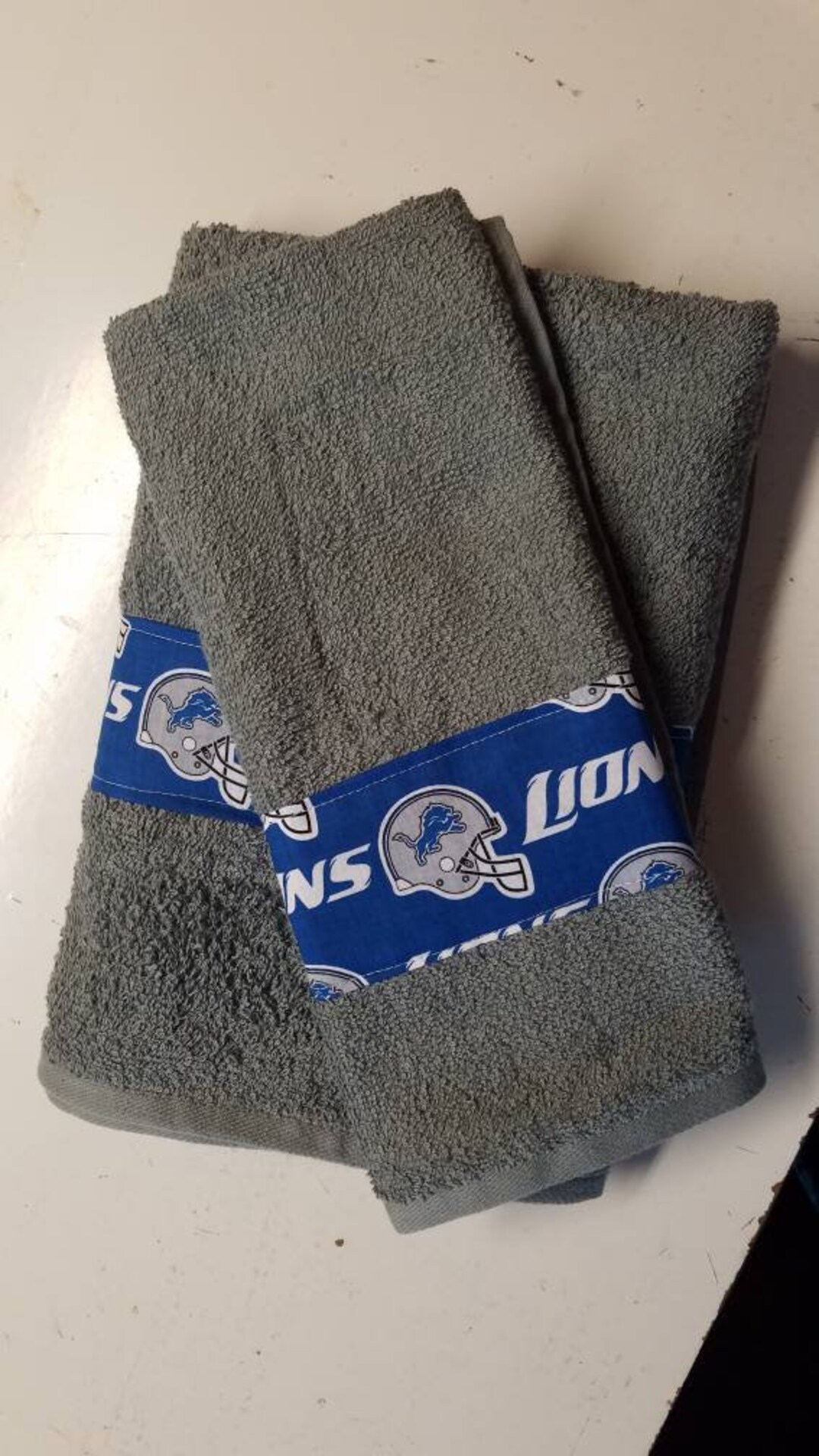 NFL Hand Made Detroit Lions Bath and Hand Towel Set Etsy