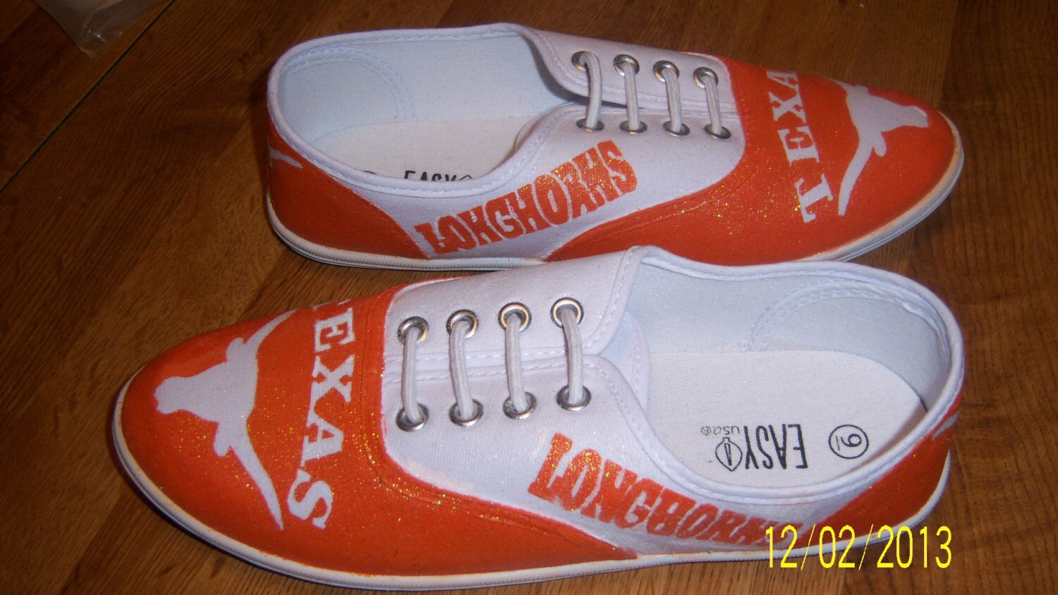 Texas Longhorns Bling Bling sneakers College Tennis shoes Etsy
